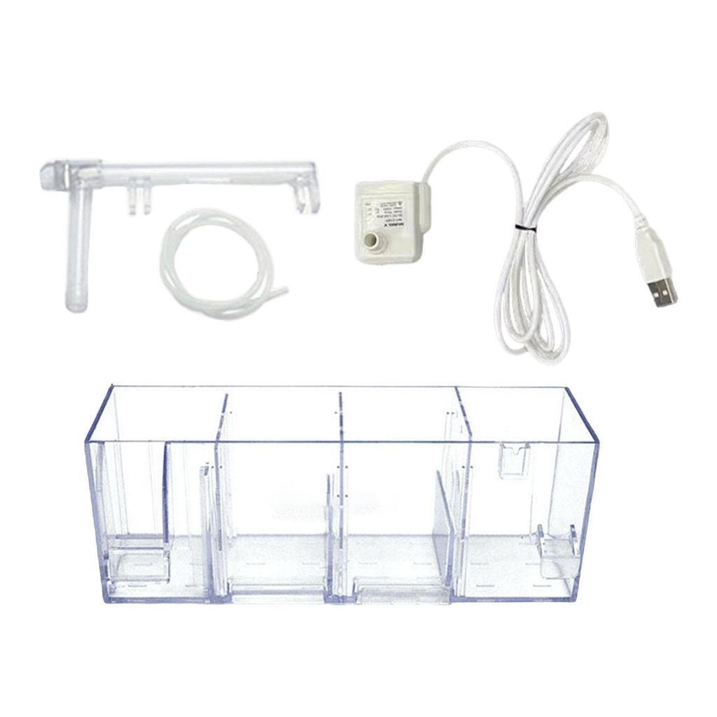 Fish Tank Filter Box Sturdy Silent Fish Tank Accessories Circulation Water Cleaning Lightweight Water Purifier Filtration System