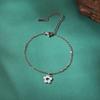 Teamer Adjustable Flower Heart Bracelet Stainless Steel Minimalist Jewelry for Women Girls Gold Color Lucky Charm Birthday Gift