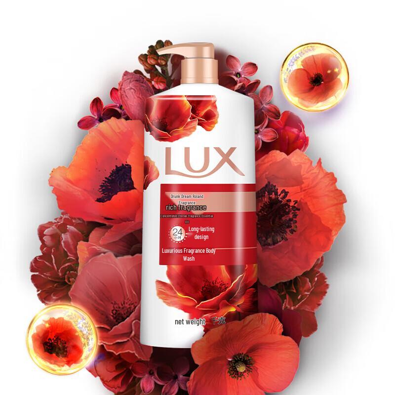 Lux Scented Shower Gel Duo with Bath Puff