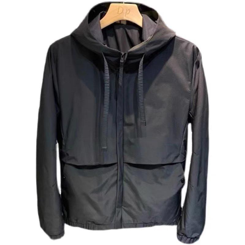 Men's Trendy Korean-Style Slim Hooded Workwear Jacket - 2023 Autumn Collection