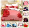 3D Valentine's Day Duvet Cover 2/3 Pieces Romantic Love Bedding Set King/Queen Bed Full Size Luxury Duvet Cover Love Couple Cover