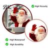 Santa Claus Decorations Christmas Static Window Clings, Waving Stickers, No?Glue Removable Decorative Gifts Glass Decal for Balcony Home Shop
