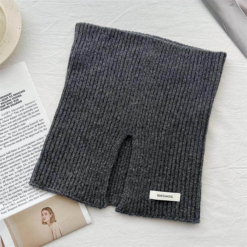 Fashion Women Knitted Scarf Solid Cashmere Like Winter Snood Scarves Lady Warm Thick Unisex Bandana Neckerchief Handkerchief