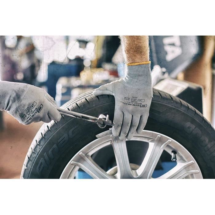 Gants de protection - Gebol Micro-Flex - Taille 7 - 5 paires - Haute résistance à l'abrasion