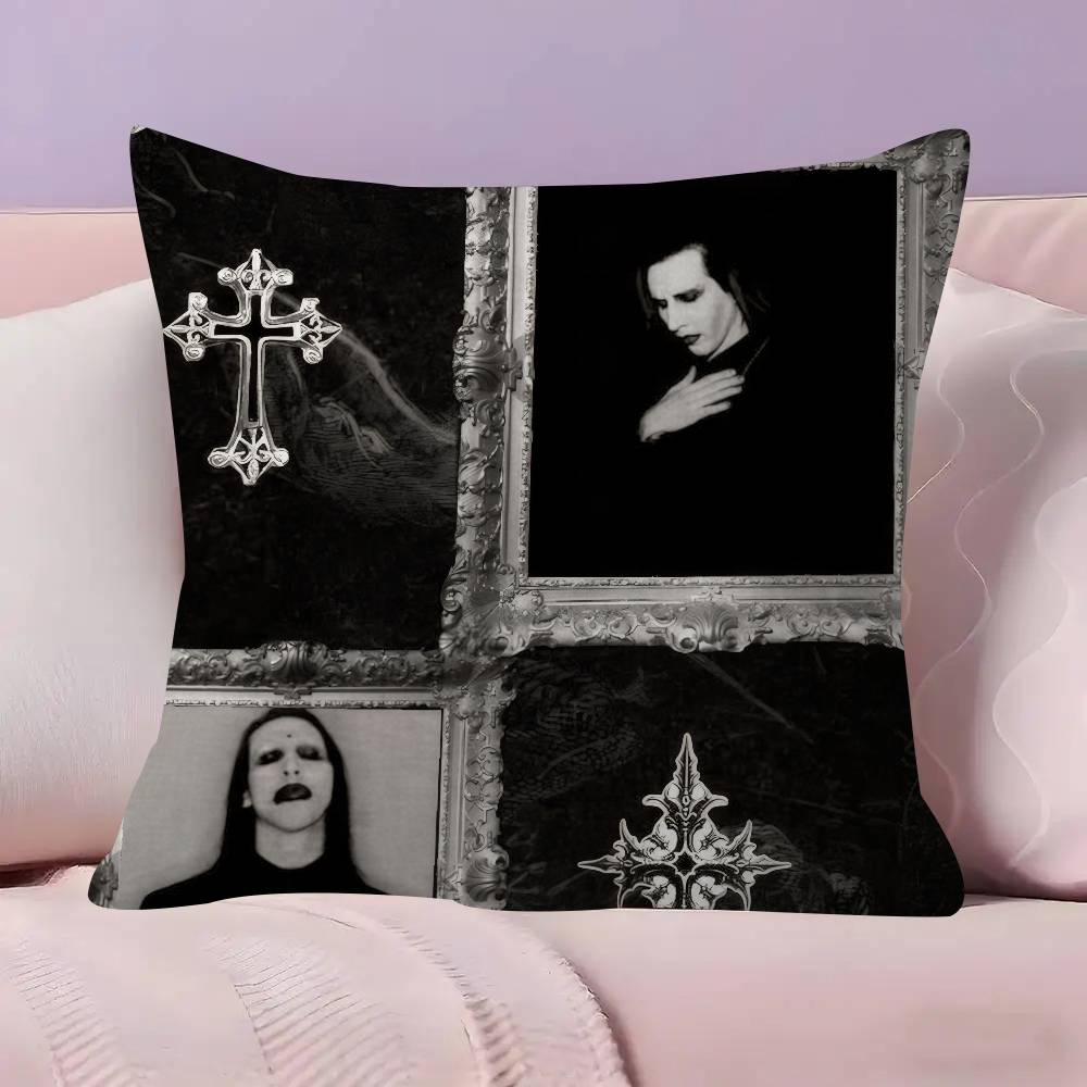 Classic Rock Band M-Marilyn M-Manson Cushion Cover Decorative Pillow Sofa Home Decor case pillow cases