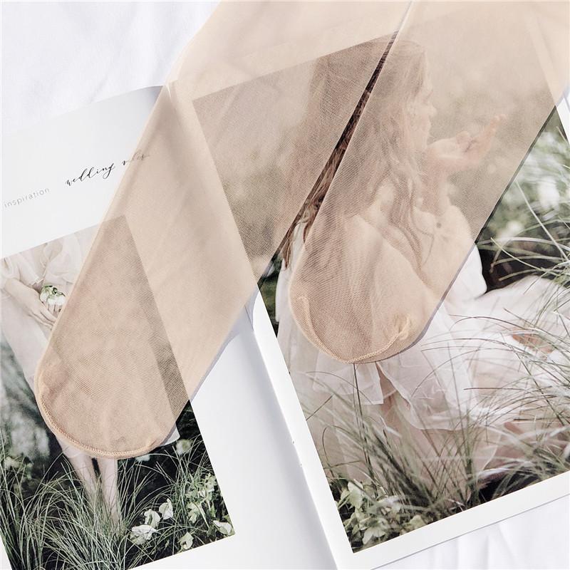 2Pairs 0D Sexy Breathable Tights Open Crotch Transparent Women Pantyhose Ultra-Thin Nylon Tights Stretchy Stockings Female