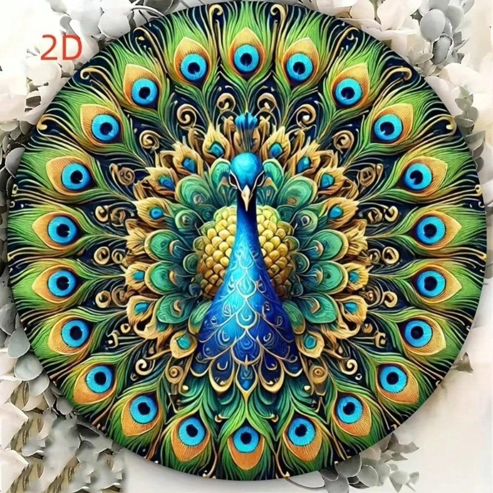 Vintage Green Peacock Metal Wall Art for Festive Indoor Outdoor Decor