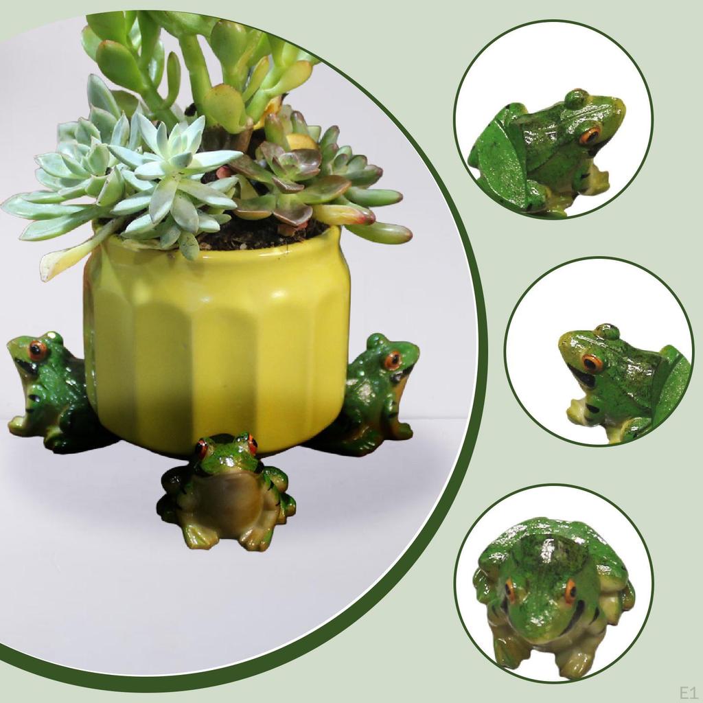3 Pieces Animal Shaped Resin Pot Feet Flower Holder Decorative Art Crafts Planter for Patio