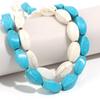 1 Strand Natural Turquoise Stone Beads Blue White Loose Spacer Gemstone Beads For Jewelry Making DIY Bracelets Necklace Supplies