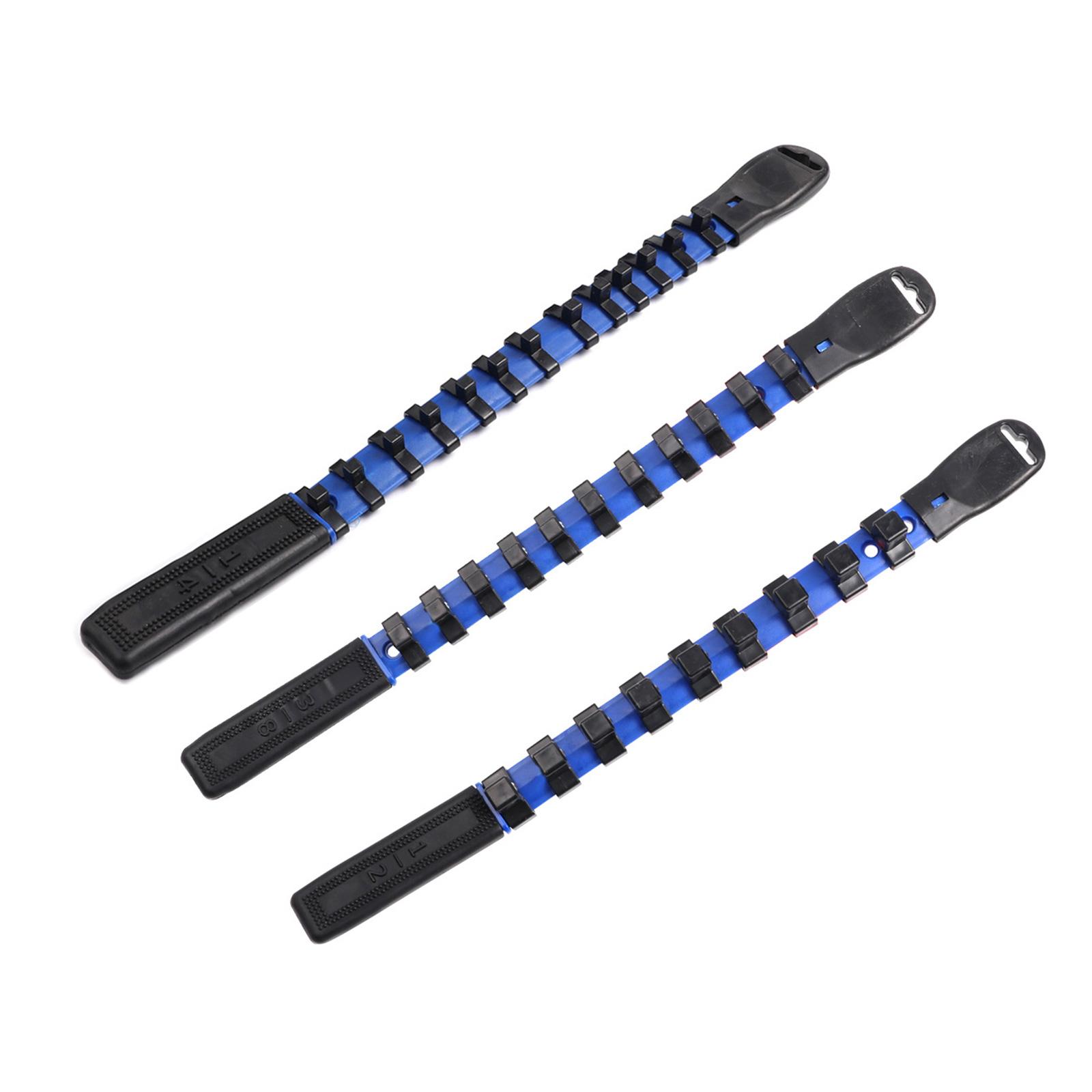 

3 шт. выдвижная подставка-держатель для торцевых ключей, аккуратное хранение и легкий доступ для головок 1/4, 3/8, 1/2 дюйма