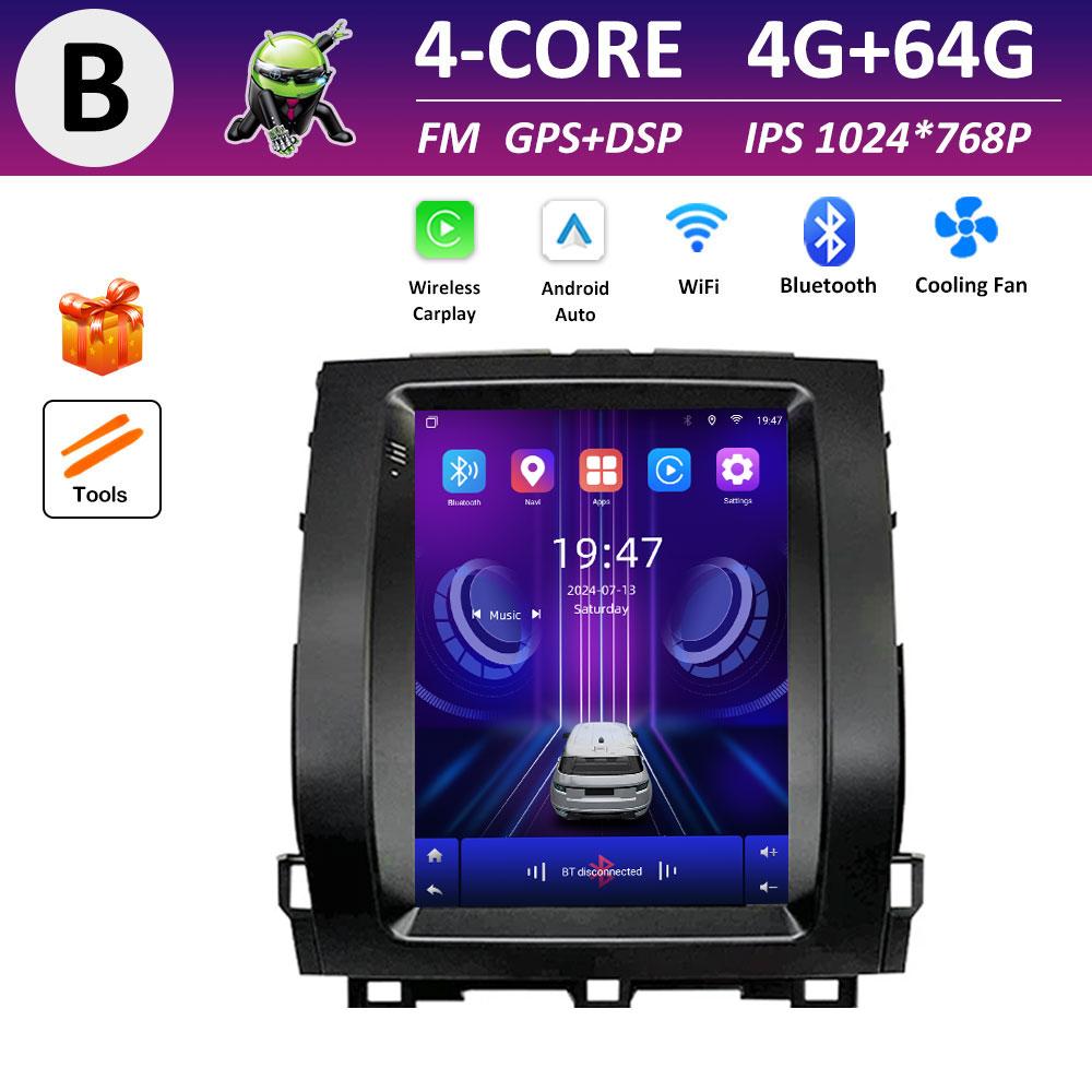 IPS Touch Screen for Toyota Land Cruiser Prado 120 2002 2003 2004 2005 - 2009 DSP Stereo Android Auto Wireless Carplay GPS Navi