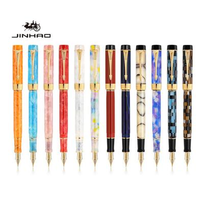 Jinhao 100 Centennial Penna Stilografica in Resina EF/F/M/Pennino Curvo Clip Dorata Converter Scrittura Multicolore Penne Regalo Per Migliore Cancelleria