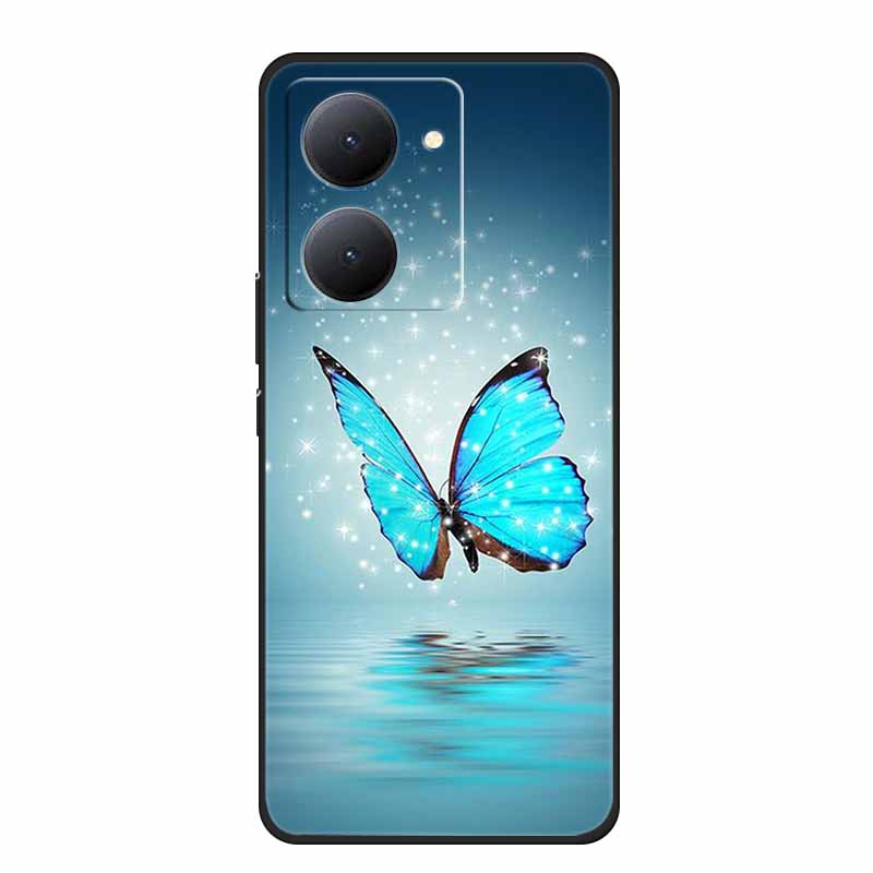 For VIVO Y36 Y78m Y27 5G Case Animals Soft Silicone Back Cover Phone Cases for VIVO Y27 5G VIVOY36 5G 6.64" Cool Wolf Cat Fundas