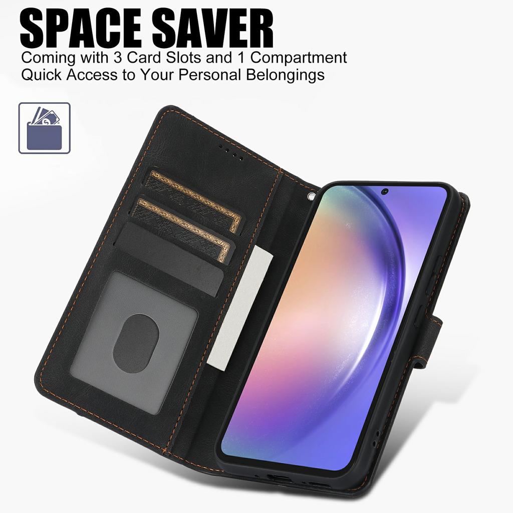 For Samsung Galaxy A26 5G Case PU Leather Phone Cover with Wallet Stand View