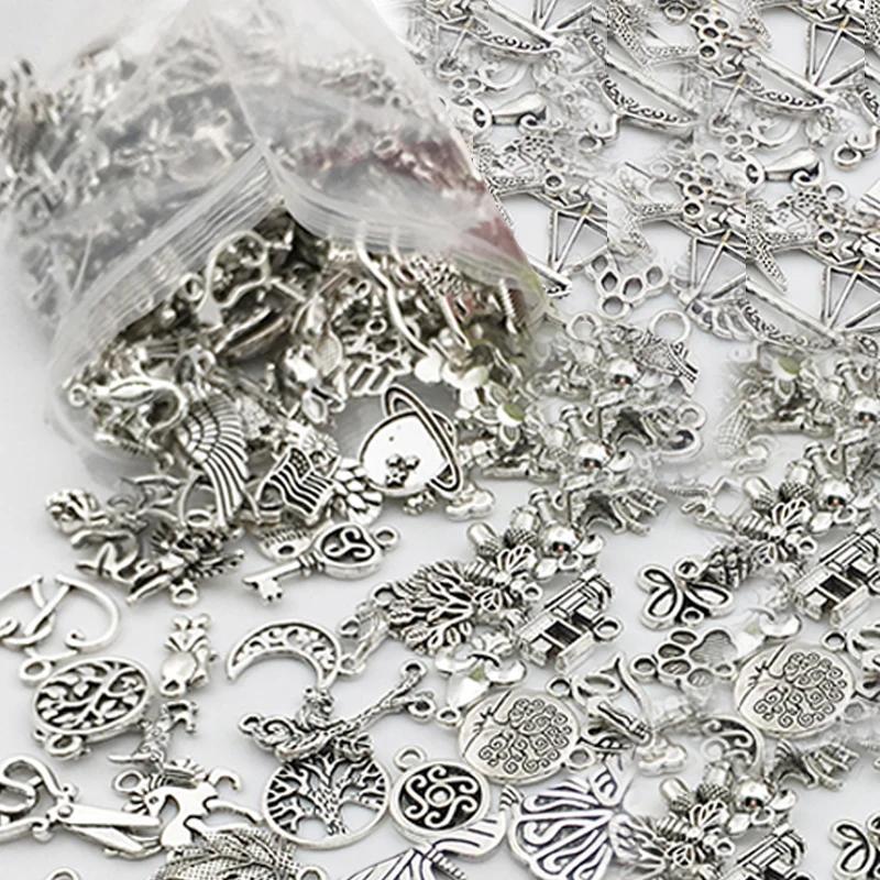 100pcs 2025 New  Alloy DIY Jewelry Necklaces, Bracelets, Pendants, and Accessories Can Be Mixed in Multiple Colors