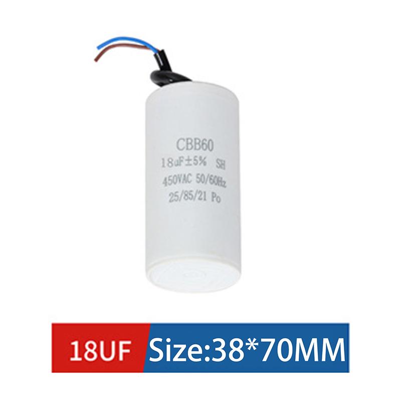Cbb60 Motoranlaufkondensator Ac450V 3/4/5/6/8/9/10/12/14/15/16/18/20/25/30/40/45/50/60/70/80Uf Für Waschmaschine