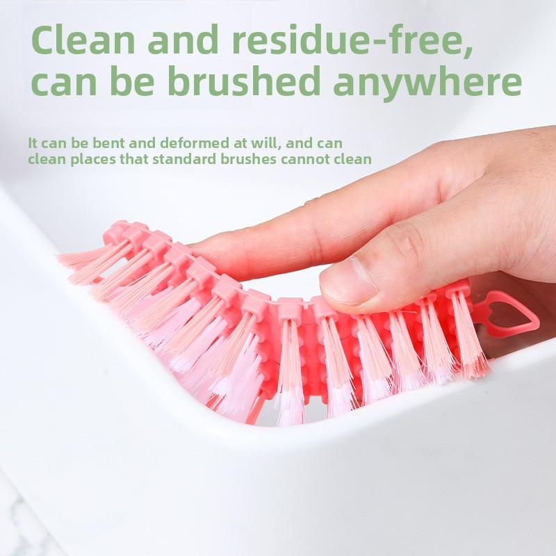 Multifunktionell rengöringsborste, Böjbar hörnborste, Frukt- och grönsaksrengöringsborste, Badkarsborste, Kranrengöringsborste, Diskbänksborste