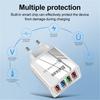 4-Port USB Mobile Charger (US/EU Standard), 3A Tablet Travel Charging Head