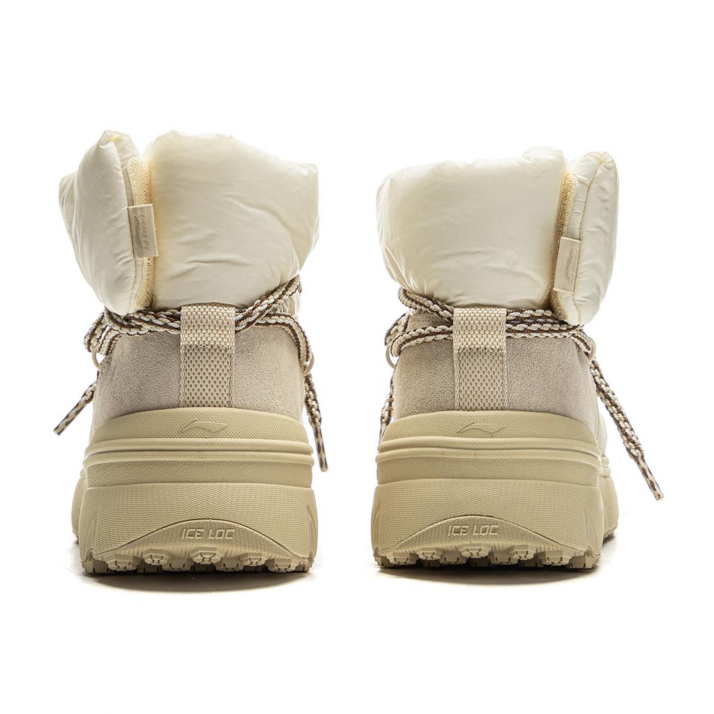 Li Ning Honey Boot Fleece Warm Waterproof Soft Resilient Thick Sole Height Increasing Shock Absorbing Wear Resistant High Top Casual Shoes AGCV388-2