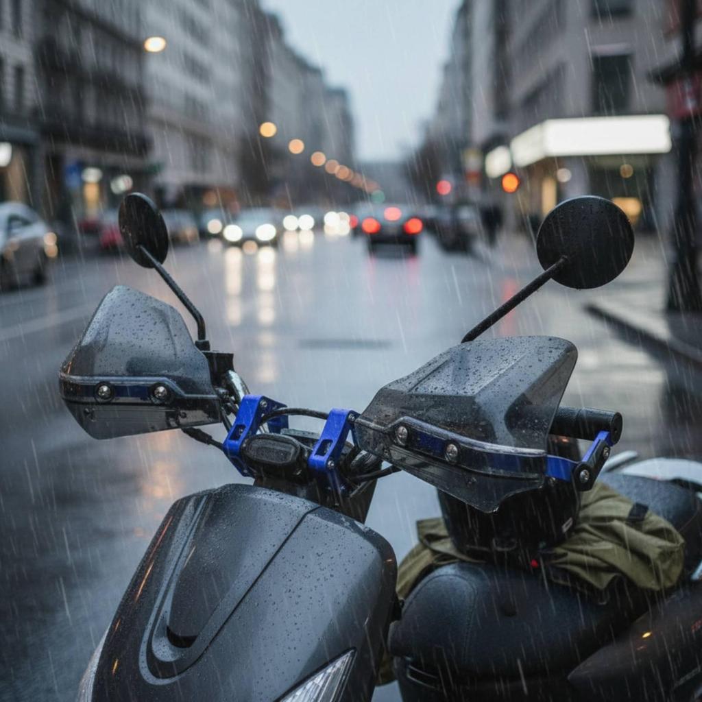 Motorcycle Handguards Clamp-on with Mounting Arms Smoked