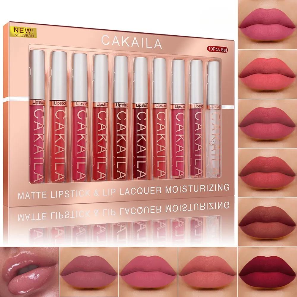 Cakaila Mixed Color Lip Glosses 10 Waterproof Pcs