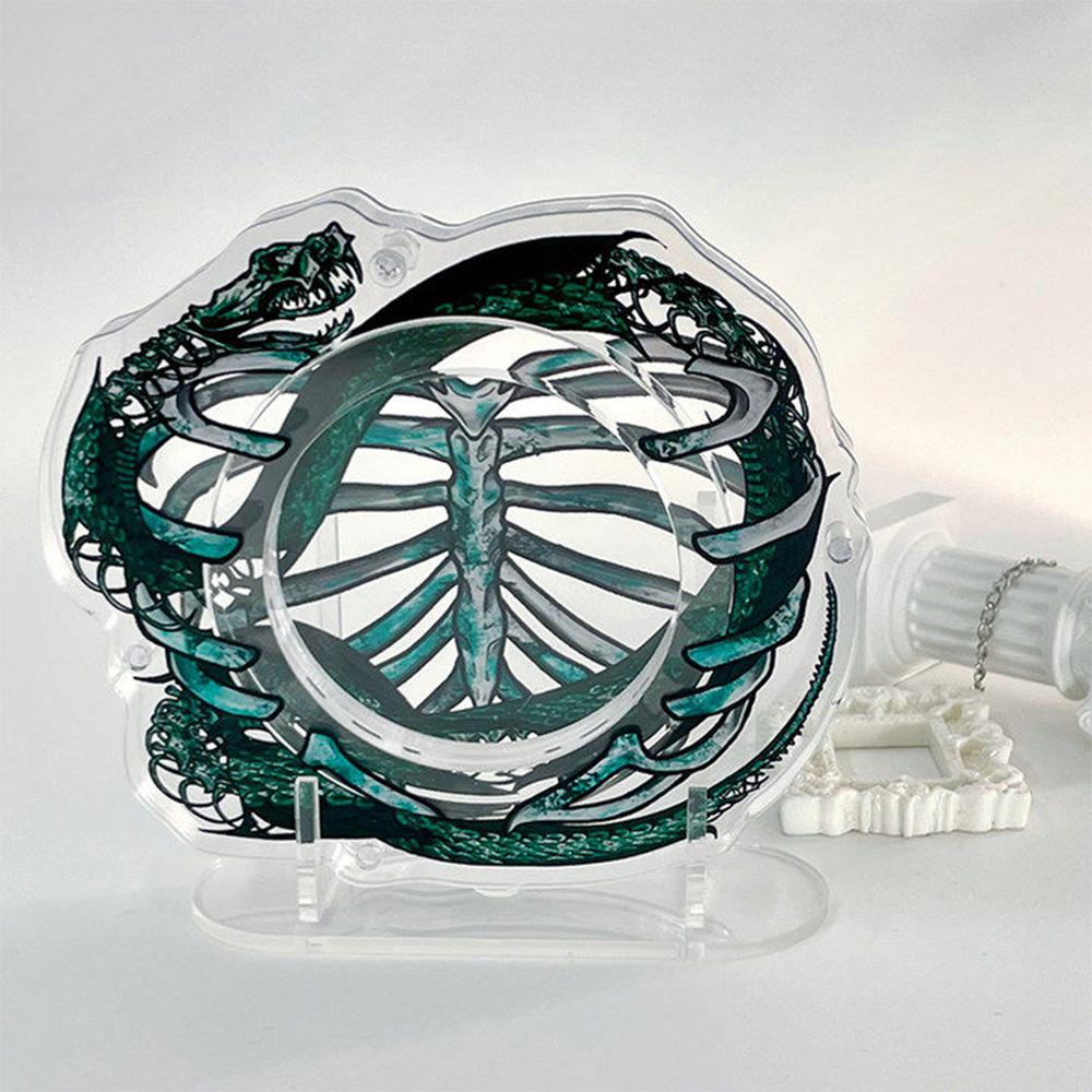 New 58/75MM Acrylic Photo Frame Badge Protection Photo Frame Gothic Style and Snake Badge Decoration Storage Display Frame