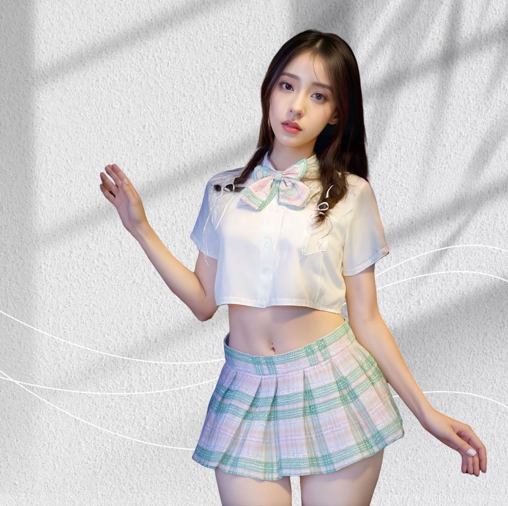 Sexy Campus JK Uniform College Seduction Pure Lust Skinny Ultra Short Pleated Skirt Suit Sex Lingerie