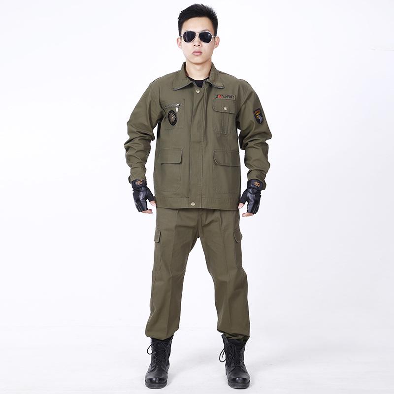 Autumn Woodland Camouflage Military Training Uniform for Students 4XL