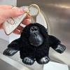 Cute Wool Big Chimpanzee Car Keychain Plush Doll Little Monkey Back Bag Pendant Fur Small Pendant