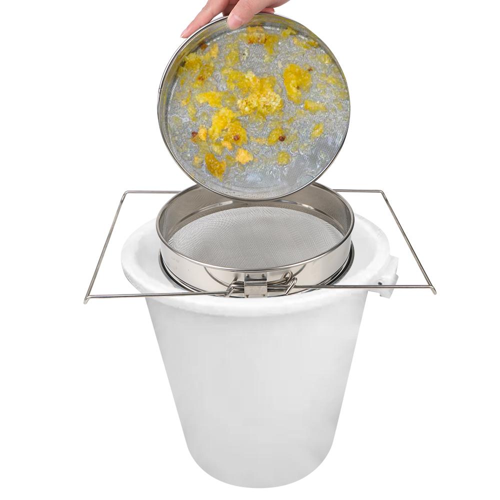 Honigsieb, Doppelsieb, Netzfiltersieb aus Edelstahl für die Bienenzucht