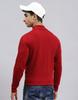 MONTE CARLO Mens Solid Red Turtle Neck Full Sleeve Pullover
