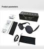 AI Smart Glasses with Bluetooth Calling & Music, Retro Oval Frame Sunglasses, Black Technology