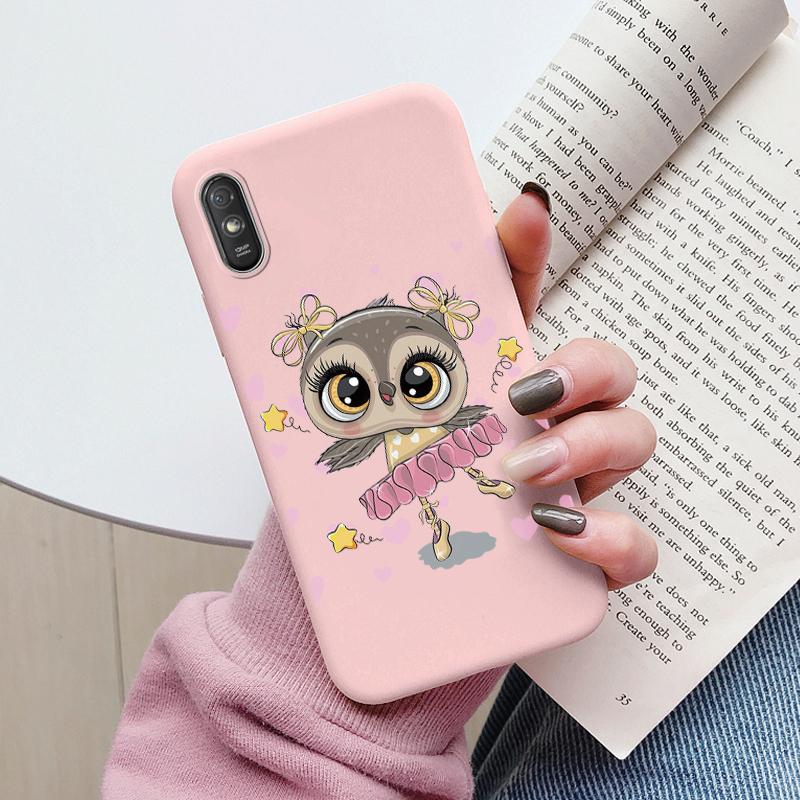 Heart Flower Case For Redmi 9A 9AT Phone Cover Cute Silicone Shockproof Soft Coque For Redmi 9A 9 AT Shell Cartoon Lovely Matte