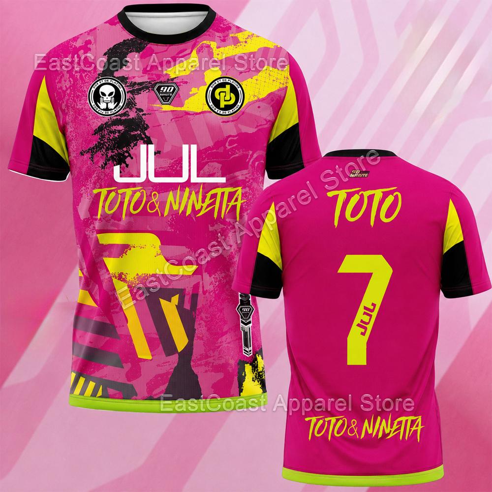 90Minute MM10 JUL Toto Ninetta Jersey Men's 3D Print Breathable Quick Dry Crew Neck Short Sleeve Thai Quality Oversized T-Shirts