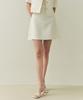 ZEROSTREET Soft Tinsel Tweed Skirt / Ivory