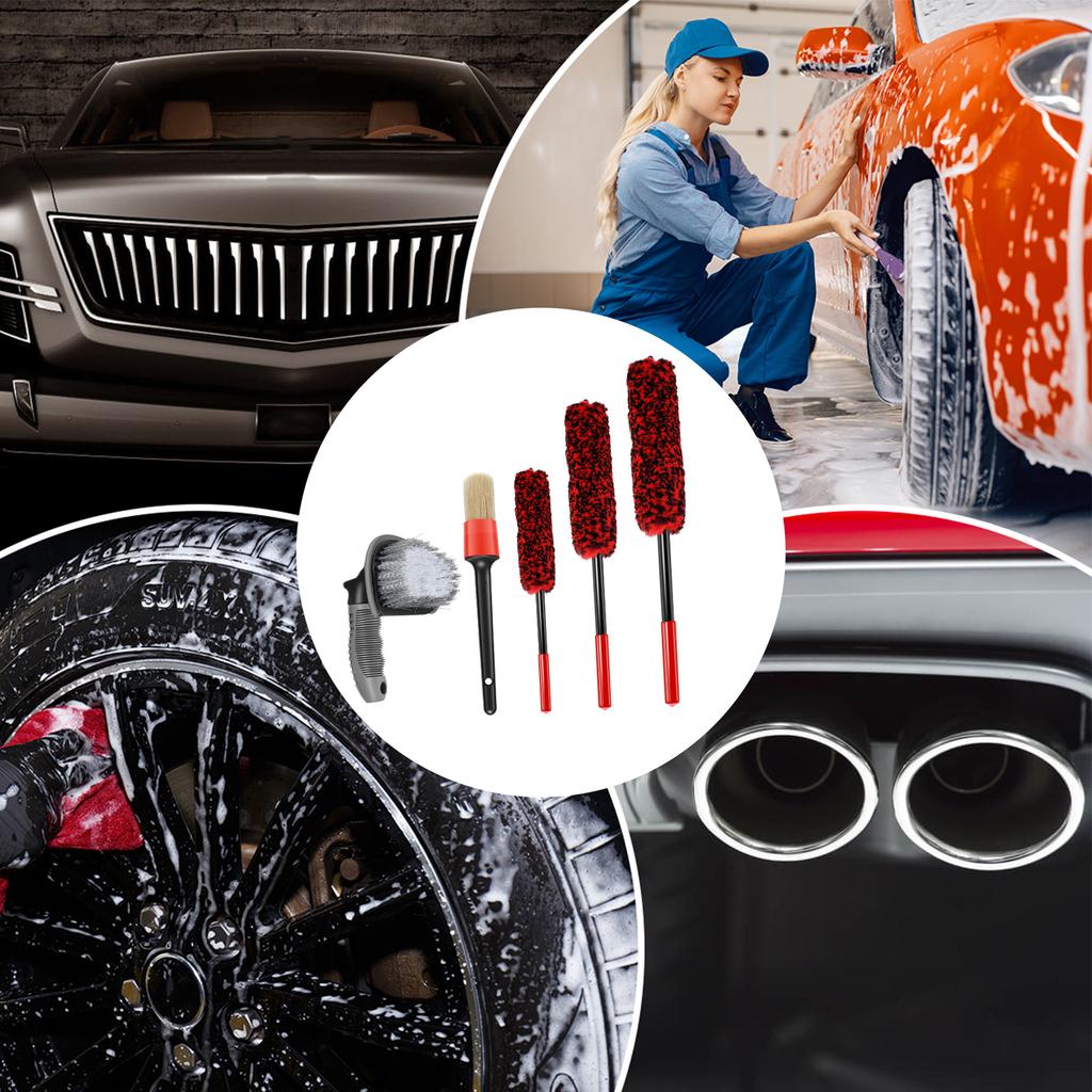 Car Wheel Cleaning Brush Non-scratching Car Wash Super Brush Portable Detailing Brush Car Maintenance Cleaning Tools