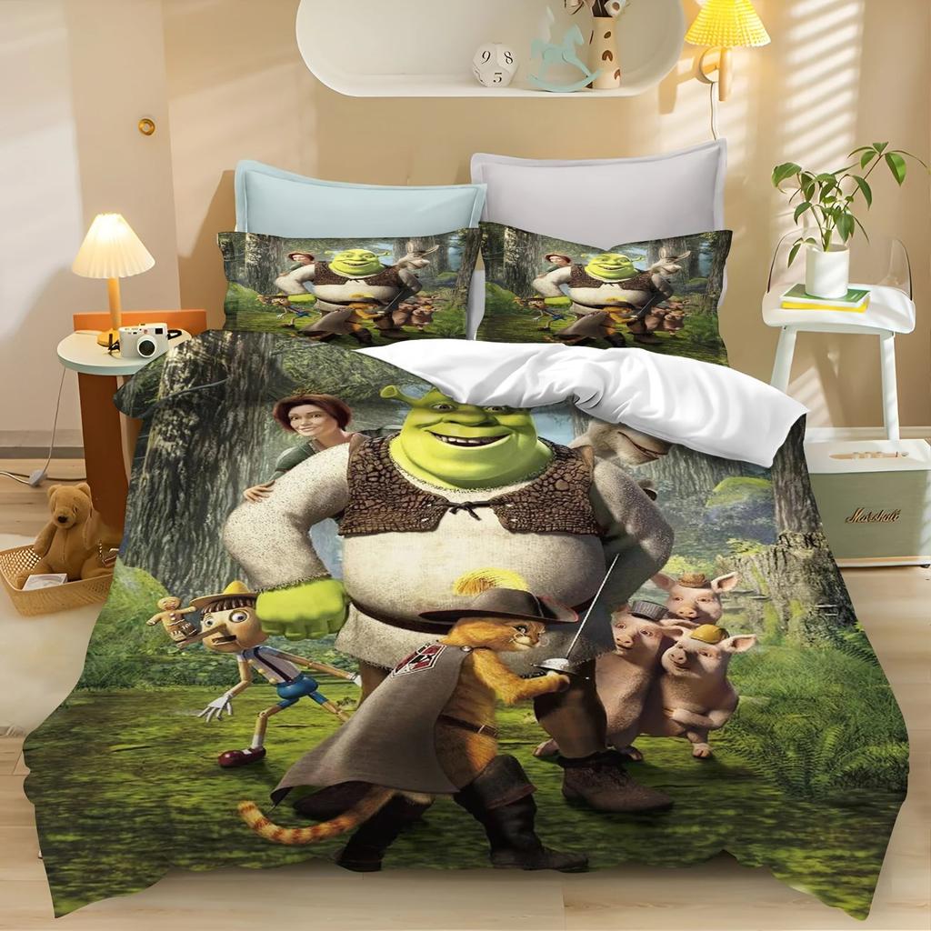 3D Printed Monster Shreks Bedding Set Monster Shreks Duvet Cover Double Twin Full Queen King Adult Kids Bedclothes Quilt Cover