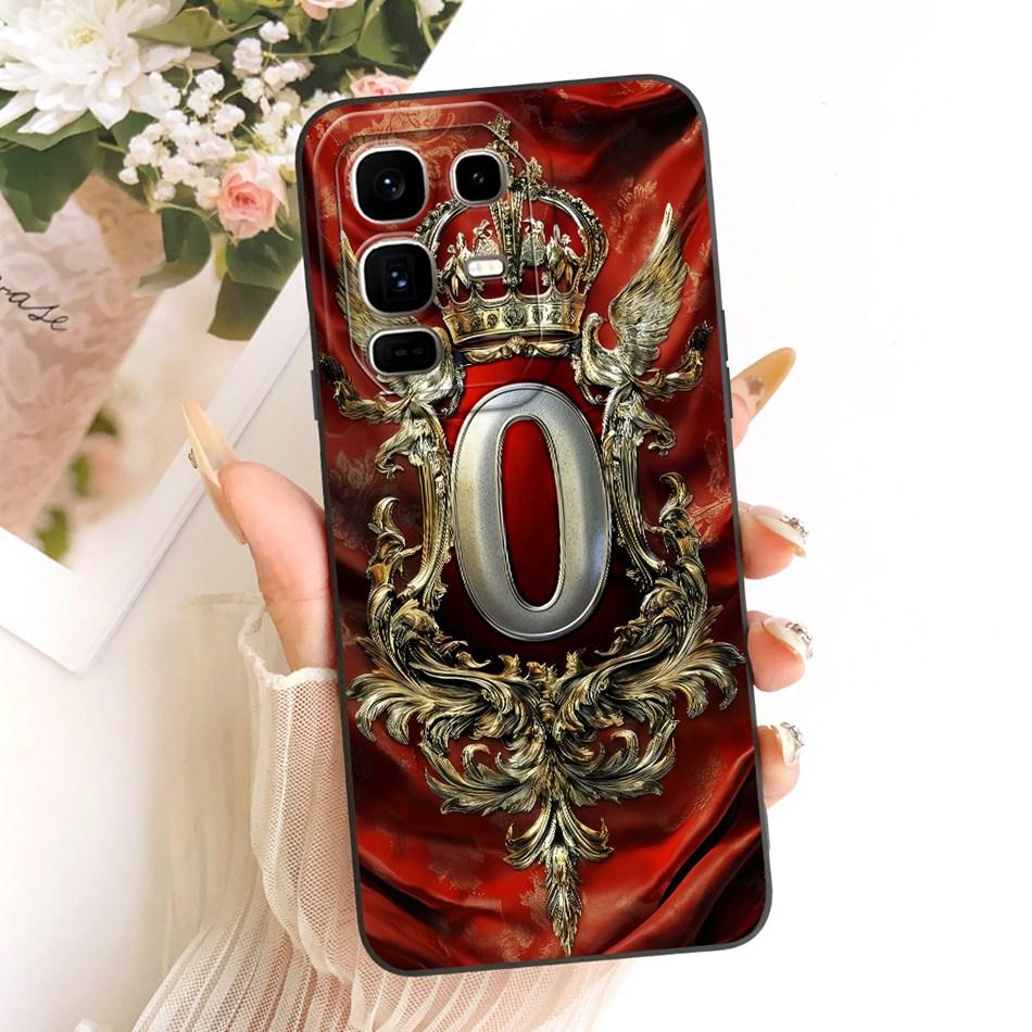 For Infinix Note 50 Pro+ Feather Crown Initial Letter Phone Case For Infinix Note 50 Pro Plus X6856 Soft Silicone Covers Bumpers