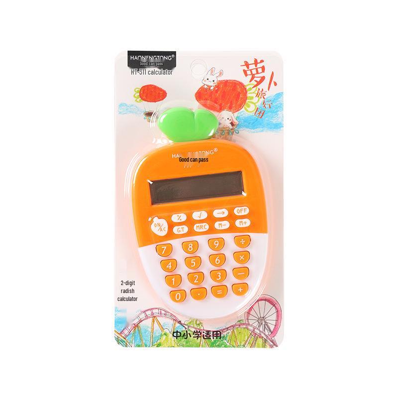 Baitong 7838 Cute Carrot Mini Calculator for Students