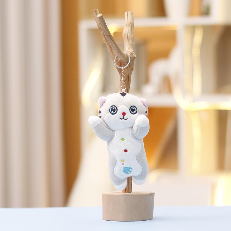 Toy Plush Cat Dog Plush Keychains Pp Cotton Stuffed Plush Toy Bag Hanging Doll