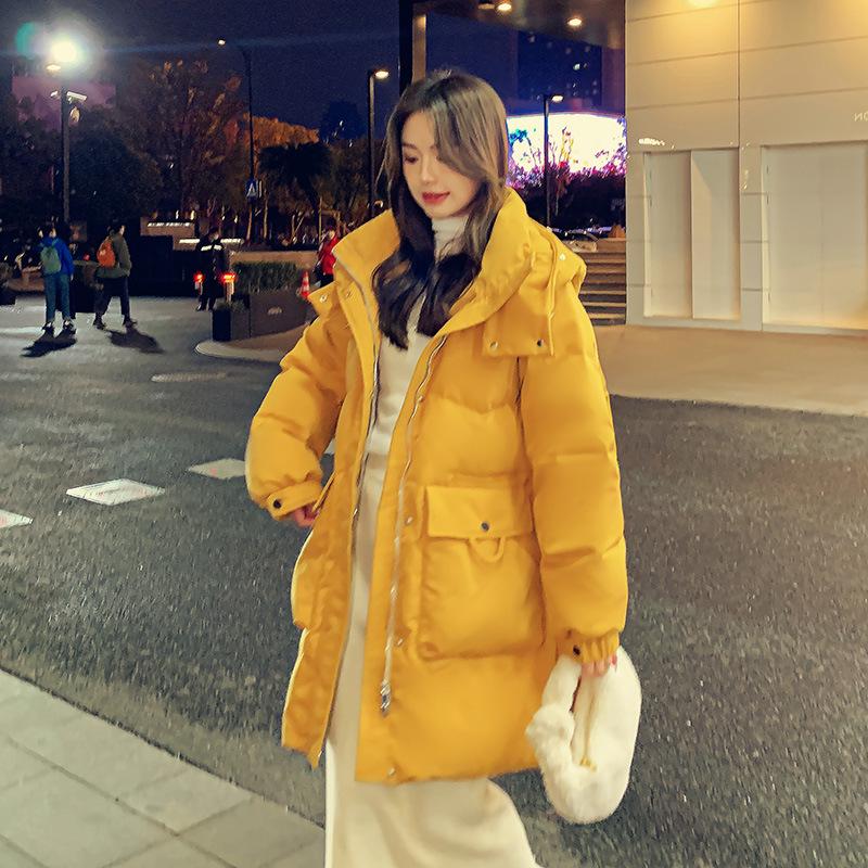 2026 Korean Style Oversized Winter Down Jacket for Plus Size Girls: Slimming Design with Fur Collar, Mid-Length, Fits up to 200 Jin.