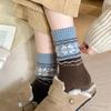 Women's Winter Vintage Thick Warm Colouring Snow Pattern Wool Pile Socks