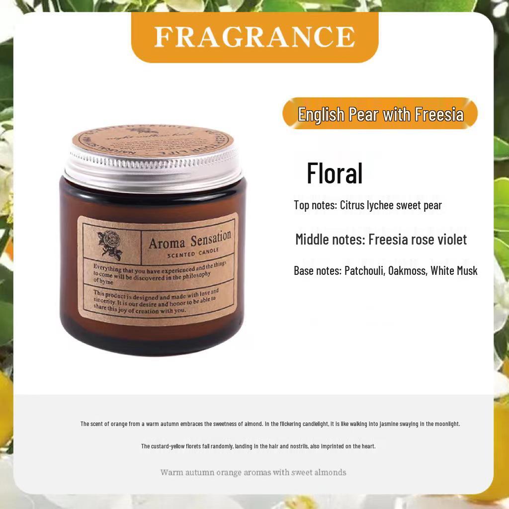 Aromatherapy Plant Essential Oil Candles in Glass Cups - Home Fragrance and Souvenir