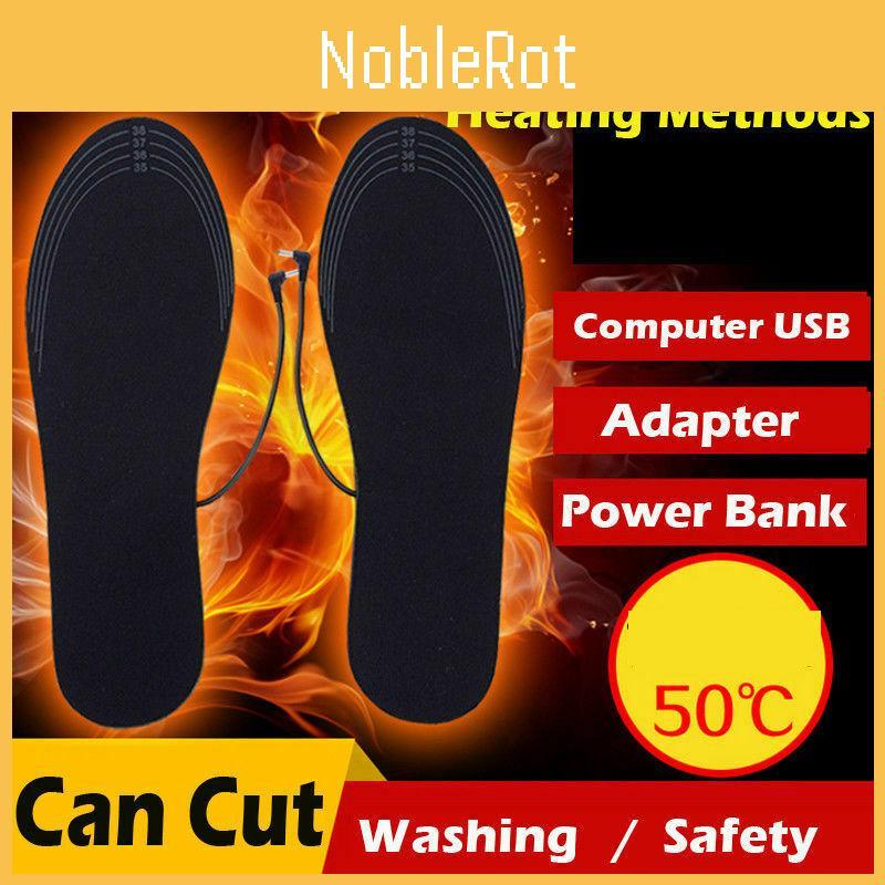 Heated Electric Shoe Insoles Warm Sock Feet Usb Foot Winter Pad Warmer