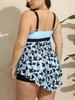 Sexy 2025 Patchwork Strapped 2 Piece Plus Size Tankini Women Hollow Push UP Swimsuit High Waist Backless Bathing Suit