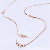 Purple Gold-Plated Rose Gold Double-Layer Transfer Bead Necklace Feminine Simple Temperament Color Gold Set Chain