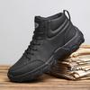 Herr Löparskor Herr Sneakers Anti-halk Handgjorda Läder Casual Ankelstövlar Andningsbara Herr Gång Snörning Lättviktiga Stövlar