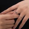 Exquisite Sweet Pink Zircon Open Adjustable Ring For Women Fashionable Trendy Design