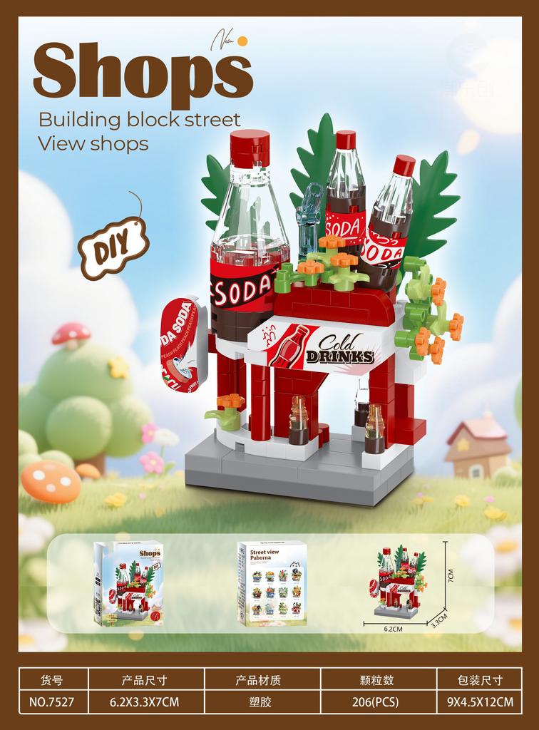 DIY Model Christmas Building Block Micro Blocks Sets City Street Shop Aseemby Toy Brick Construction Set Gift Desktop Decoration