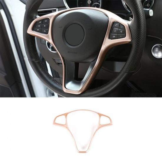 ABS Golden Steering Wheel Moulding Cover Trim For Benz GLA CLA A-Class 2013-2019